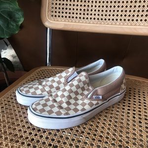 Vans Classic Slip On Checkerboard Tiger's Eye